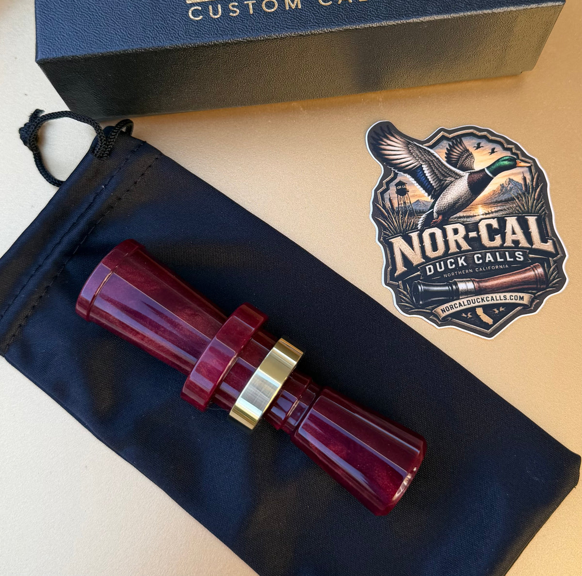 NEW- LD Custom Calls CNC Acrylic Duck Call Cherry Pearl