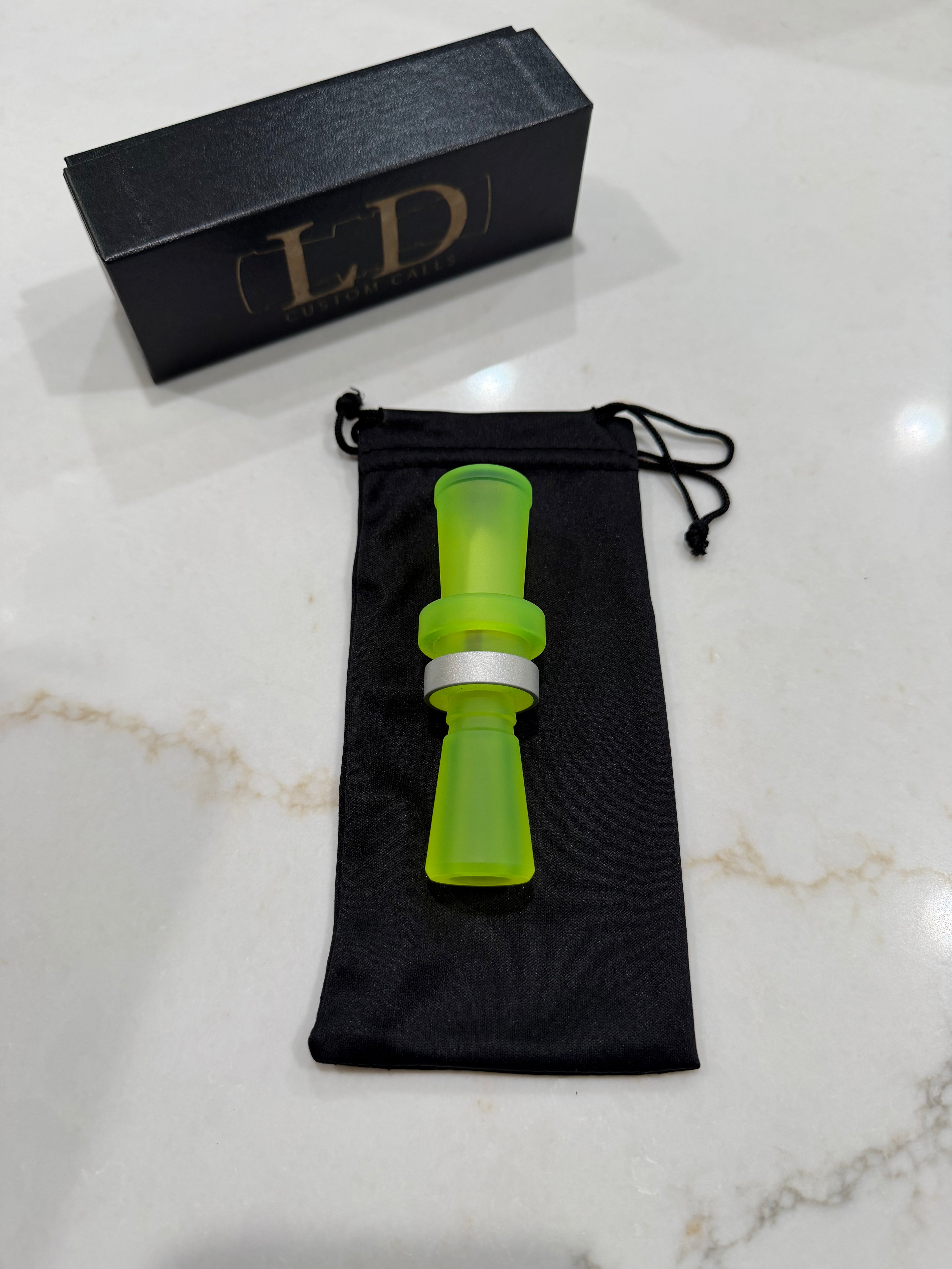 NEW- LD Custom Calls CNC Acrylic Duck Call Blasted flo green