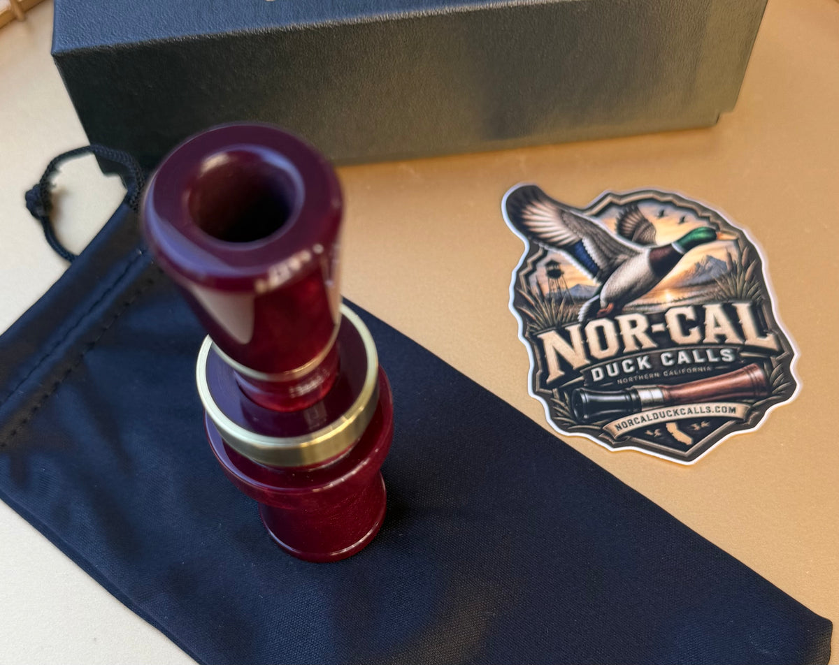 NEW- LD Custom Calls CNC Acrylic Duck Call Cherry Pearl