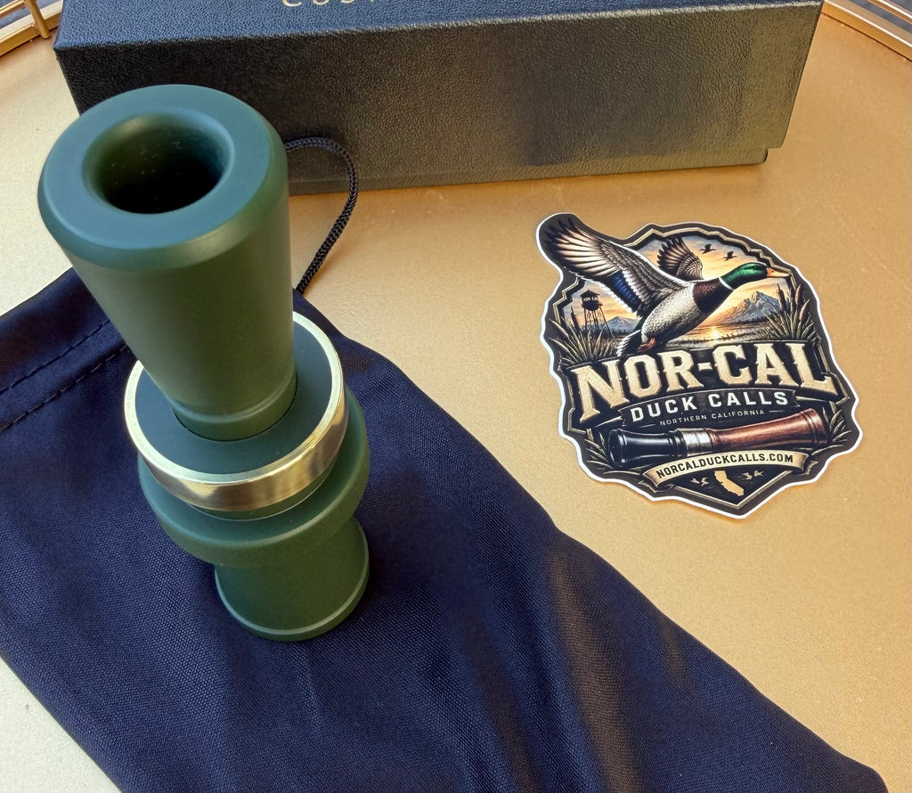NEW- LD Custom Calls CNC Acrylic Duck Call Blasted OD Green