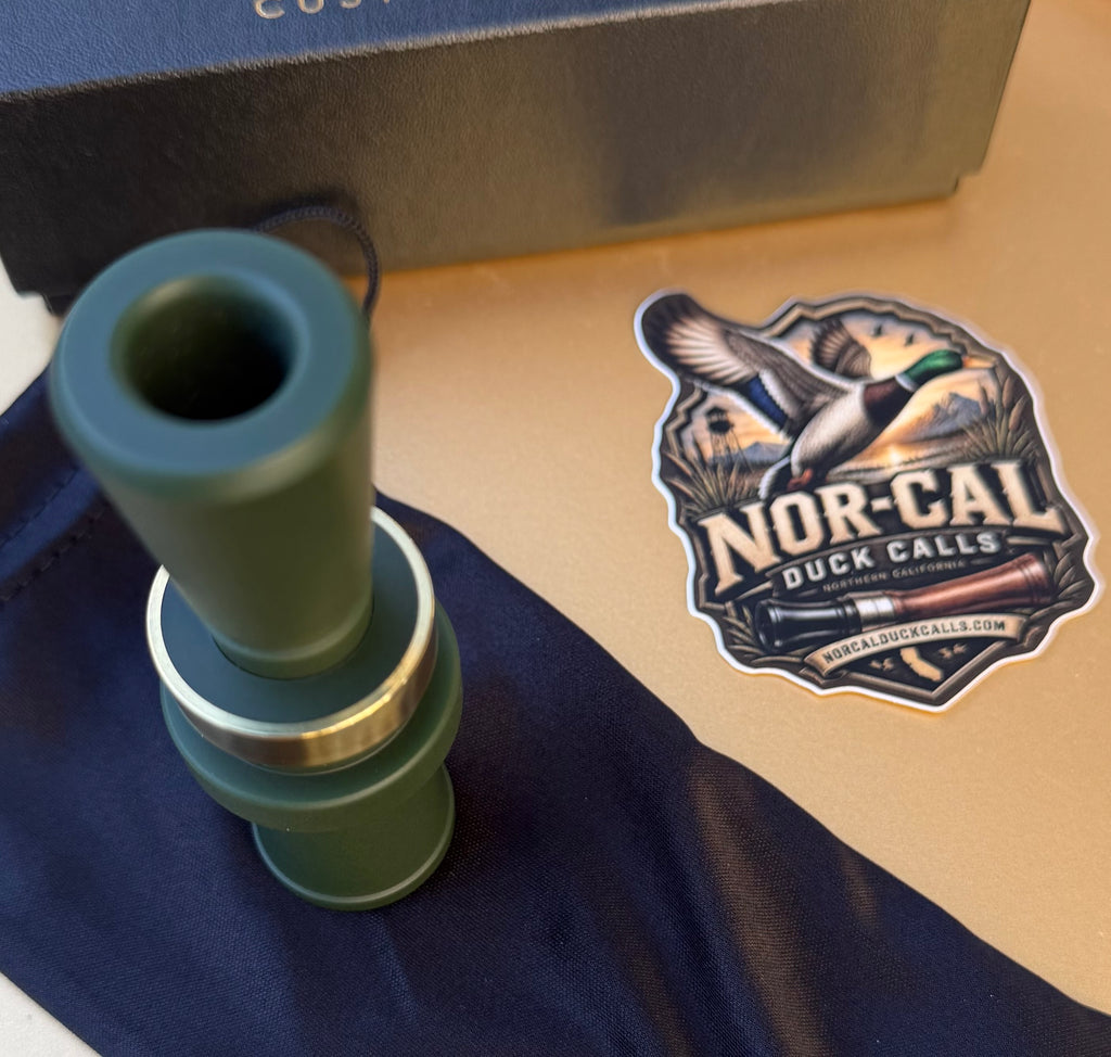 NEW- LD Custom Calls CNC Acrylic Duck Call Blasted OD Green