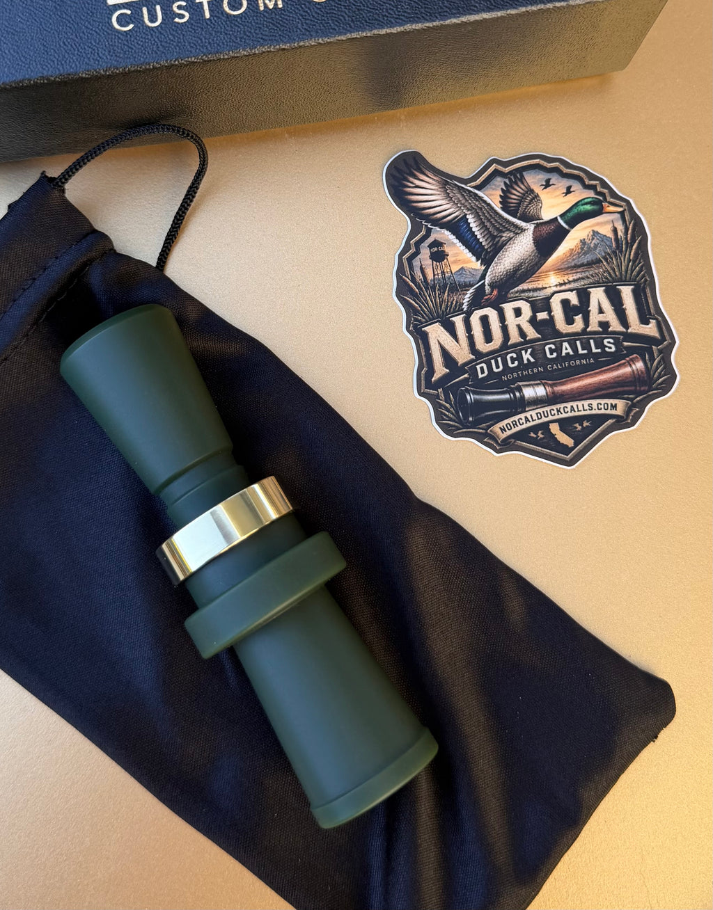 NEW- LD Custom Calls CNC Acrylic Duck Call Blasted OD Green