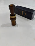 LD CUSTOM CALLS CNC ACRYLIC CHECKERED Blasted Beer Bottle with Blasted Brass Band